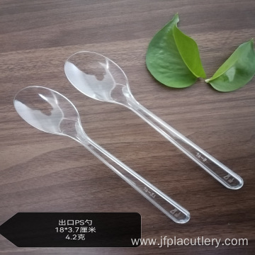 custom logo disposable plastic PS cutlery polystyrene spoon